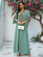 Embroidered Pullover Maxi Dress
