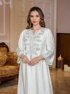 Embroidered Kaftan Maxi Dress