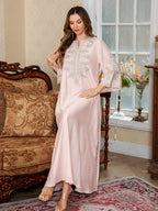 Embroidered Kaftan Maxi Dress