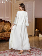 Embroidered Kaftan Maxi Dress