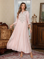 Embroidered Kaftan Maxi Dress