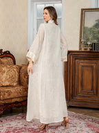 Embroidered Abaya Maxi Dress
