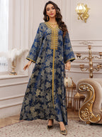 Embroidered Floral Sequin Maxi Dress