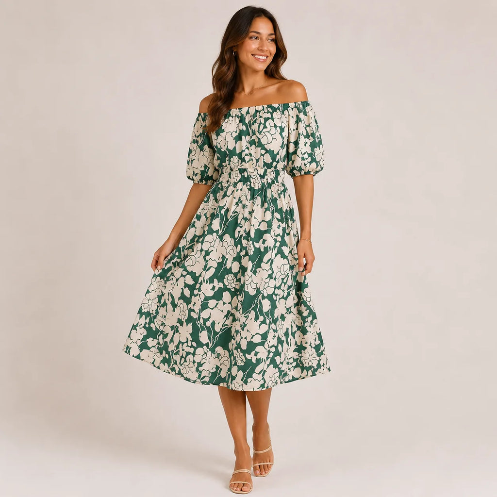Floral Short-Sleeve Mini Dress