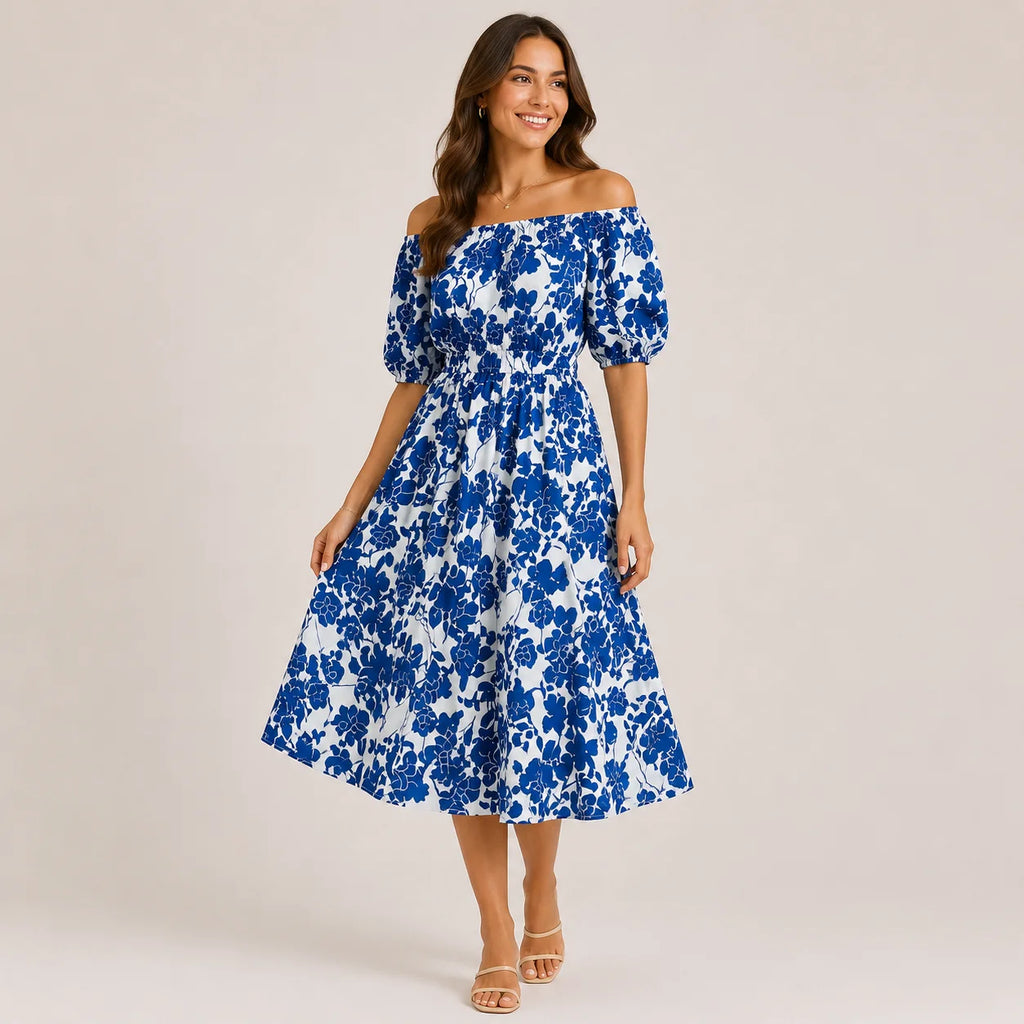 Floral Short-Sleeve Mini Dress