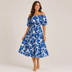 Floral Short-Sleeve Mini Dress