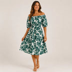 Floral Short-Sleeve Mini Dress
