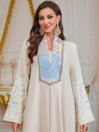 Floral Robe Long-Sleeve Maxi Dress
